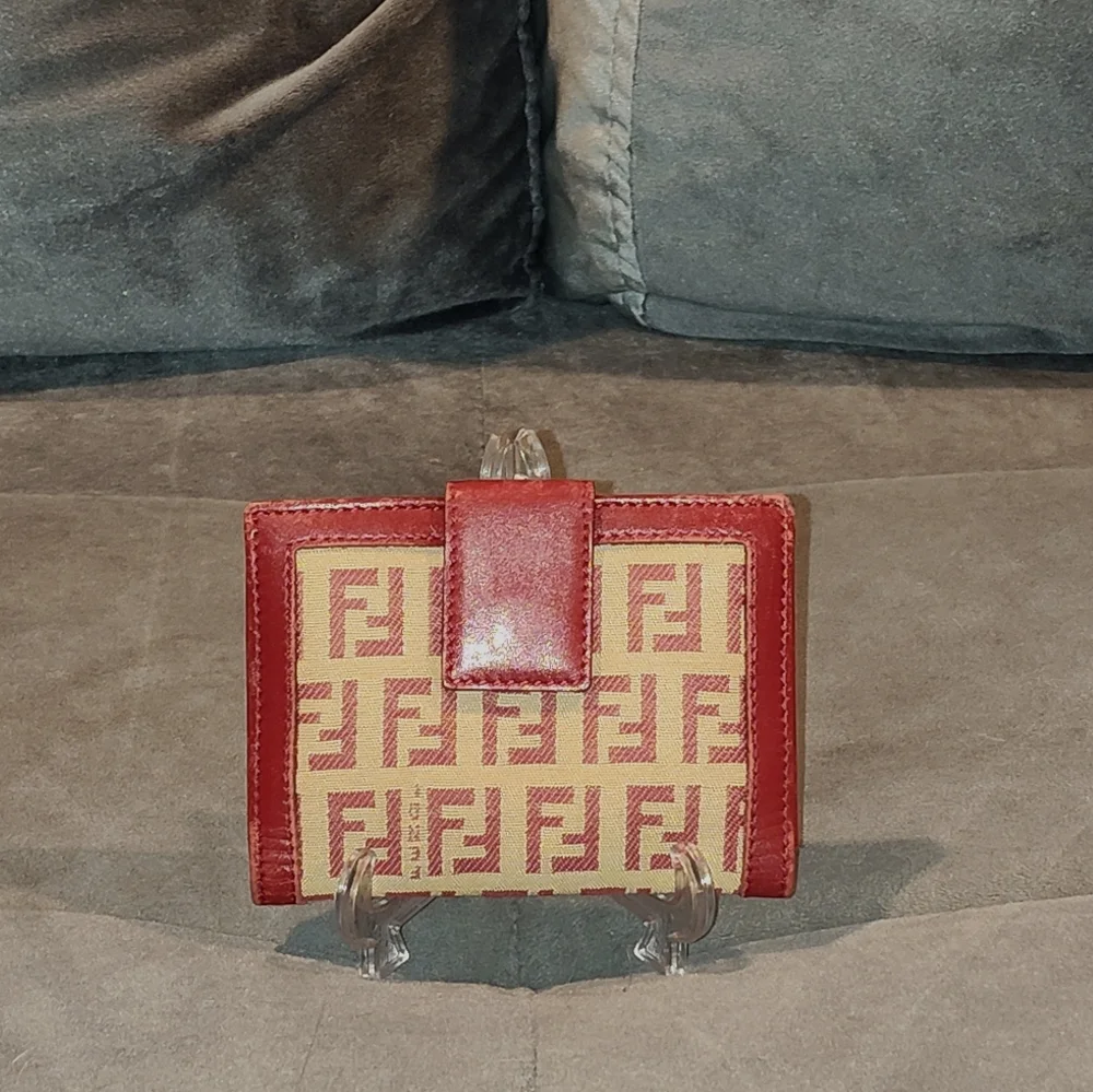 EUC FENDI ZUCCA COMPACT WALLET